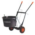 Collomix transport trolley for back-friendly transport of the 17 gal. bucket on the construction site